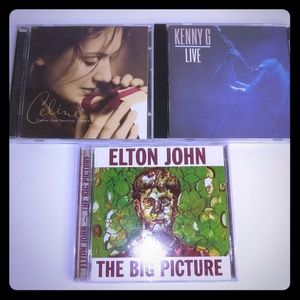 3cds Elton john,KennyG,Celine Dion